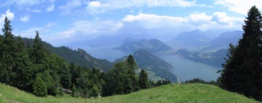 View on the hike up Mt. Pilatus from Alpnachstad